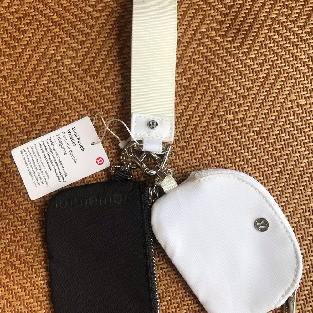 lululemon athletica White Strap with Black and White Key Pouches